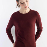 Women's Merino Wool Sweater 2025 Fall Winter Crew Neck Long Sleeve First-Line Ready to Wear Seamless Knit Sweater