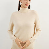 Women's 100% Pure Cashmere Sweater Turtleneck Long Sleeve Warm Soft 2025 Fall Winter Knit Pullover