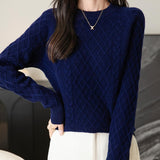 Chanyarn Women's Crew Neck 100% Merino Wool Sweater 2025 Otoño Invierno Clásico Vintage Cable Vintage Cálido de manga larga Sétera de manga larga