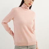 100% Pure Cashmere Women's Sweater Turtleneck Long Sleeve Warm Soft 2025 Fall Winter Knit Pullover