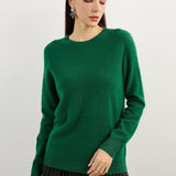 Women's 100% Pure Cashmere Sweater 2025 Fall Winter Crew Neck Long Sleeve Warm Soft Knitted Pullover