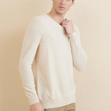 Chanyarn Men's 100% Merino Wool Sweater 2025 Fall Winter Casual V Neck Warm Soft Long Sleeve Knitted Pullover Sweater