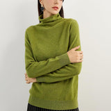 100% Pure Cashmere Women's Sweater Turtleneck Long Sleeve Warm Soft 2025 Fall Winter Knit Pullover