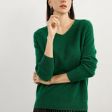 Chanyarn 100% Pure Cashmere Women's Sweater V-Neck Long Sleeve 2025 Fall Winter Warm Soft Knit Pullover