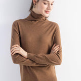 Women's Merino Wool Sweater 2025 Fall Winter Turtle Neck Long Sleeve First-Line Ready to Wear Seamless Knit Sweater