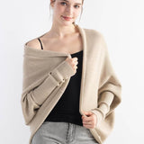 Women's Merino Wool Oversized Cardigan 2025 Fall Winter Open Front Batwing Sleeve Rib Knit Slouchy Cardigan Sweater