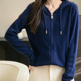 Cardigan de munición larga de manga larga de manga larga de lana 100% merino