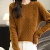 Suéter de lana 100% merino de chanyarn femenino 2025 otoño invierno informal