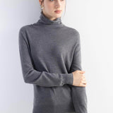 Women's Merino Wool Sweater 2025 Fall Winter Turtle Neck Long Sleeve First-Line Ready to Wear Seamless Knit Sweater