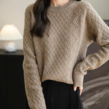 Suéter de lana 100% merino de chanyarn femenino 2025 otoño invierno informal