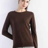 Women's Merino Wool Sweater 2025 Fall Winter Crew Neck Long Sleeve First-Line Ready to Wear Seamless Knit Sweater