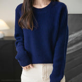 Chanyarn Pull de laine de mérinos de Chanyarn 2025 Automne d'hiver Casual Crewneck Long Sweater en tricot à manches longues à manches longues à manches longues
