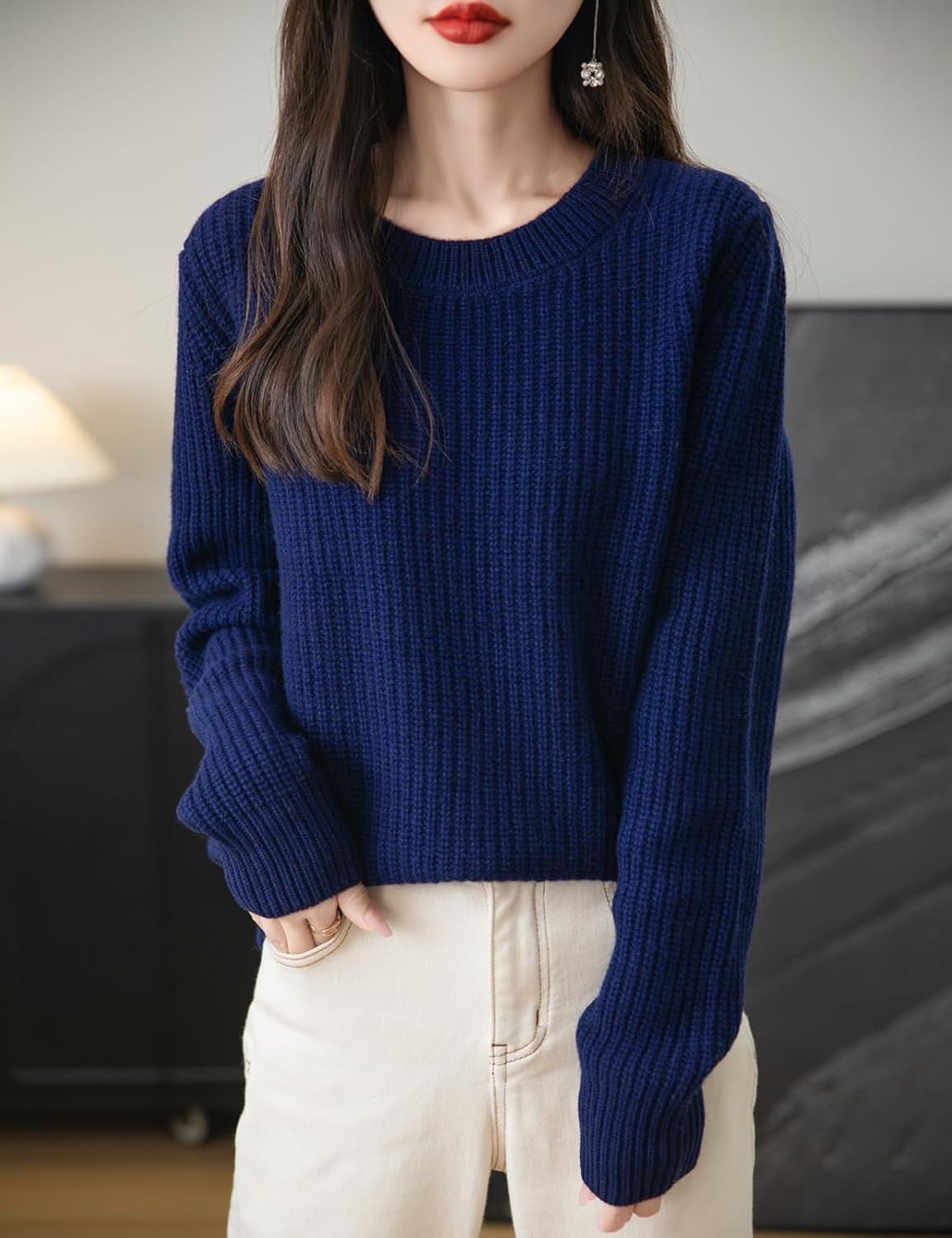 Chanyarn Pull de laine de mérinos de Chanyarn 2025 Automne d'hiver Casual Crewneck Long Sweater en tricot à manches longues à manches longues à manches longues