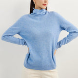 100% Pure Cashmere Women's Sweater Turtleneck Long Sleeve Warm Soft 2025 Fall Winter Knit Pullover
