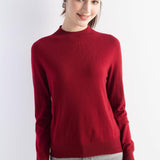 Women's Merino Wool Sweater 2025 Fall Winter Mock Neck Long Sleeve First-Line Ready to Wear Seamless Knit Sweater