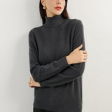Women's 100% Pure Cashmere Sweater Turtleneck Long Sleeve Warm Soft 2025 Fall Winter Knit Pullover