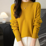 Chanyarn Women's 100% Merino Wool Seamless Sweater Mock Neck First-Line Ready to Wear Long Sleeve Knitted Pullover Tops