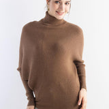 Women's Merino Wool Oversized Sweater 2025 Fall Winter Turtleneck Batwing Sleeve Loose Fit Knit Pullover Sweater
