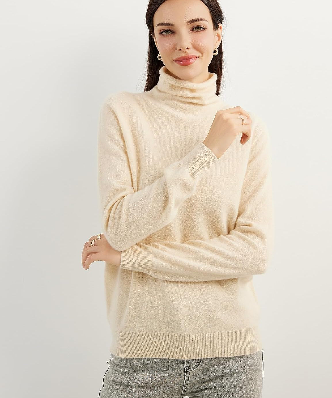 Mongolian Cashmere Turtleneck Sweater