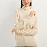 100% Pure Cashmere Women's Sweater Turtleneck Long Sleeve Warm Soft 2025 Fall Winter Knit Pullover