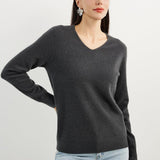 Chanyarn 100% Pure Cashmere Women's Sweater V-Neck Long Sleeve 2025 Fall Winter Warm Soft Knit Pullover