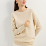Women's 100% Pure Cashmere Sweater 2025 Fall Winter Crew Neck Long Sleeve Warm Soft Knitted Pullover