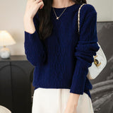CHanyarn Women's Crew Neck 100% Micchiale in lana merino 2025 inverno casual casual vintage morbida a maniche lunghe a maniche lunghe maglione