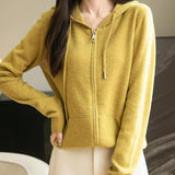 Cardigan de munición larga de manga larga de manga larga de lana 100% merino