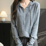 Cardigan de munición larga de manga larga de manga larga de lana 100% merino