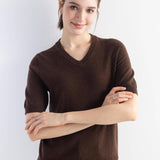 Frauen Merino Wollpullover 2025 Herbst Winter gegen Nacken Kurzarm Erstlinienanschluss bereit zum Tragen nahtloser Strickpullover