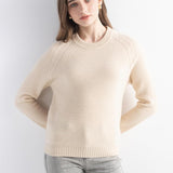 Mongolian Cashmere Crewneck Knit Sweater