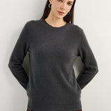 Women's 100% Pure Cashmere Sweater 2025 Fall Winter Crew Neck Long Sleeve Warm Soft Knitted Pullover