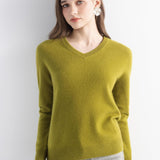 Mongolisk kashmirtröja med v-ringad