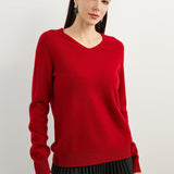 Chanyarn 100% Pure Cashmere Women's Sweater V-Neck Long Sleeve 2025 Fall Winter Warm Soft Knit Pullover
