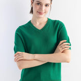 Frauen Merino Wollpullover 2025 Herbst Winter gegen Nacken Kurzarm Erstlinienanschluss bereit zum Tragen nahtloser Strickpullover