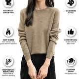 Chanyarn Women's 100% Merino Wool Crewneck Sweater 2025 First-Line Ready to Wear Long Sleeve Seamless Knit Sweater