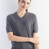Frauen Merino Wollpullover 2025 Herbst Winter gegen Nacken Kurzarm Erstlinienanschluss bereit zum Tragen nahtloser Strickpullover