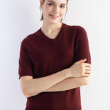 Frauen Merino Wollpullover 2025 Herbst Winter gegen Nacken Kurzarm Erstlinienanschluss bereit zum Tragen nahtloser Strickpullover