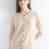 몽골리안 캐시미어 카디건 크루넥 스웨터