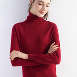Women's Merino Wool Sweater 2025 Fall Winter Turtle Neck Long Sleeve First-Line Ready to Wear Seamless Knit Sweater
