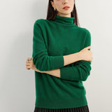 100% Pure Cashmere Women's Sweater Turtleneck Long Sleeve Warm Soft 2025 Fall Winter Knit Pullover