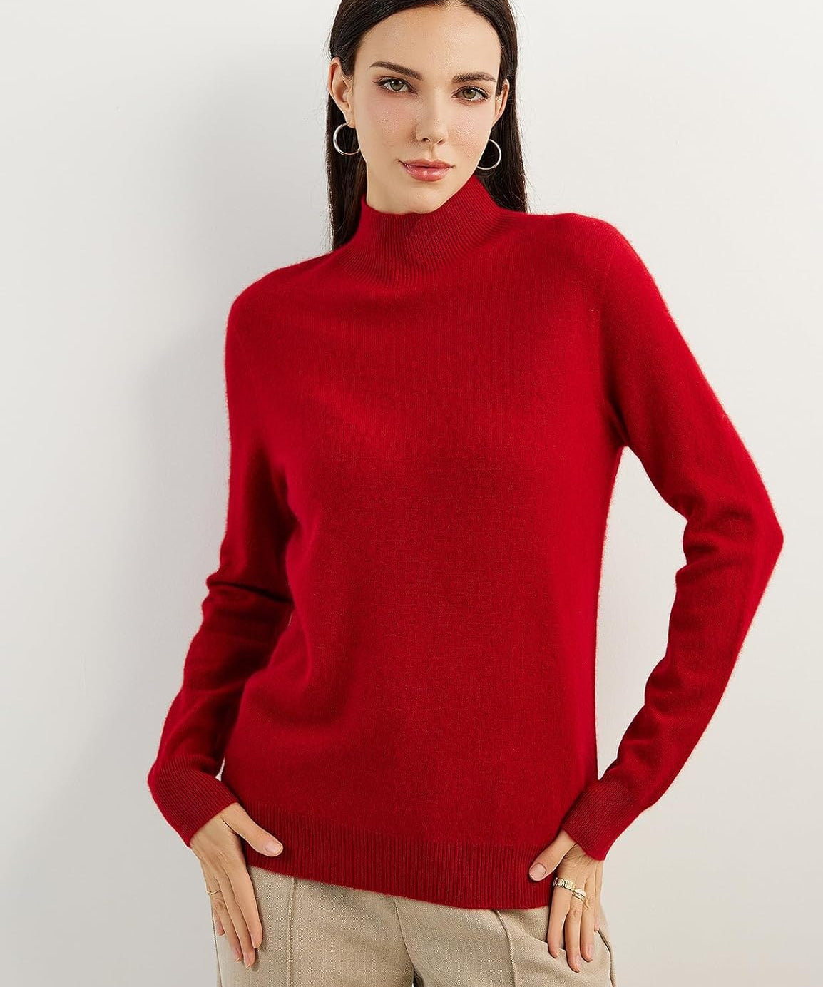 Mongolian Cashmere Mockneck Sweater