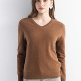 Mongolisk kashmirtröja med v-ringad