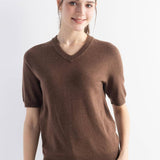 Frauen Merino Wollpullover 2025 Herbst Winter gegen Nacken Kurzarm Erstlinienanschluss bereit zum Tragen nahtloser Strickpullover