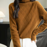 Chanyarn Women's 100% Merino Wool Séter 2025 Otoño Invierno Moda Turtleneck Cable de manga larga Cabina de cable Copas