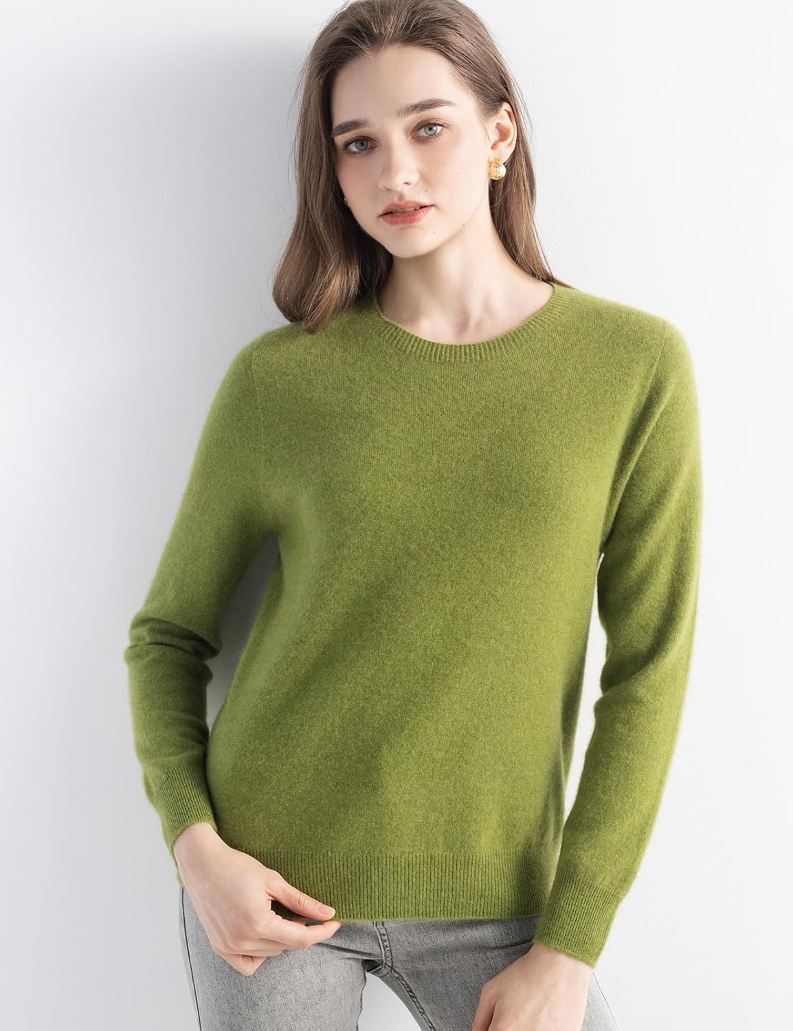 100% Pure Cashmere Sweater Crew Neck Pullover