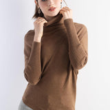 Women's Merino Wool Oversized Sweater 2025 Fall Winter Turtleneck Ribbed Batwing Sleeve Asymmetrical Knit Pullover