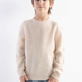 Boys 100% Merino Wool Sweater 2025 Fall Winter First-Line Ready to Wear Crewneck Long Sleeve Seamless Knit Sweater