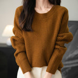 Chanyarn Pull de laine de mérinos de Chanyarn 2025 Automne d'hiver Casual Crewneck Long Sweater en tricot à manches longues à manches longues à manches longues