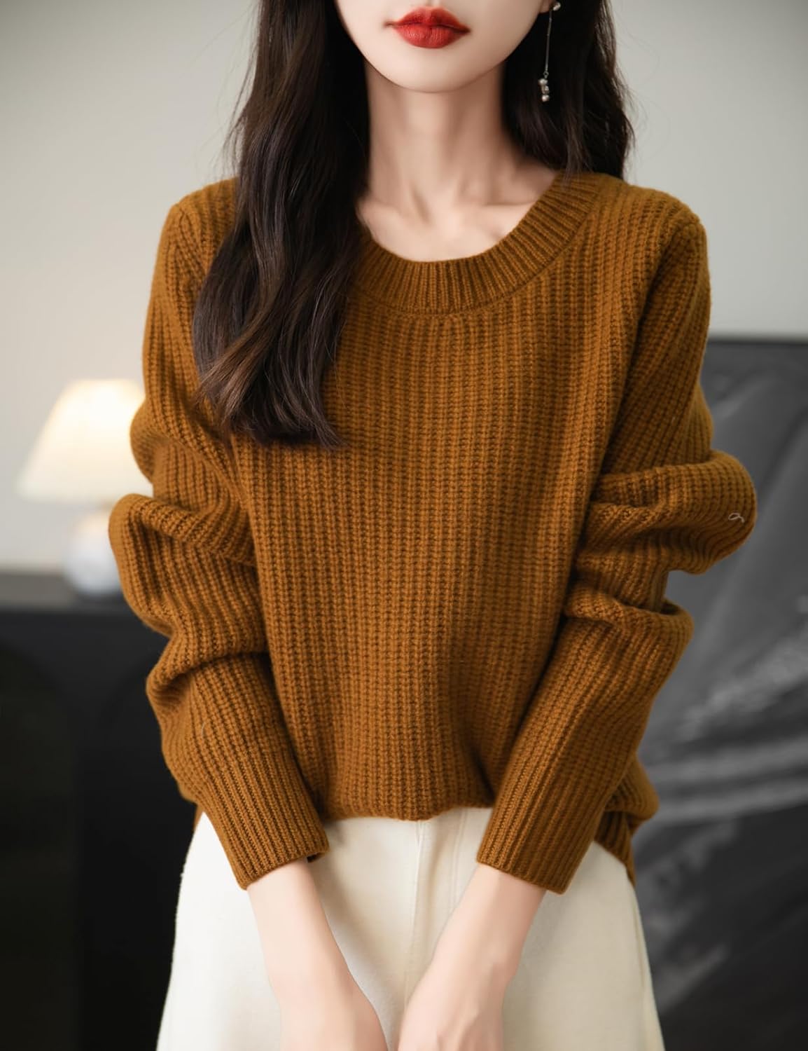 Chanyarn Pull de laine de mérinos de Chanyarn 2025 Automne d'hiver Casual Crewneck Long Sweater en tricot à manches longues à manches longues à manches longues